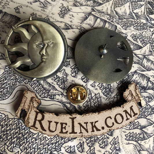 Moon & Sun Metal Pin Pins Deven Rue