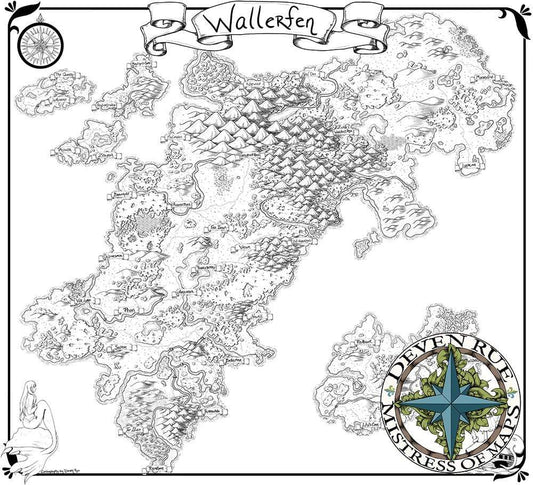 Deven Rue Prop Maps With text Wallerfen Printed Map