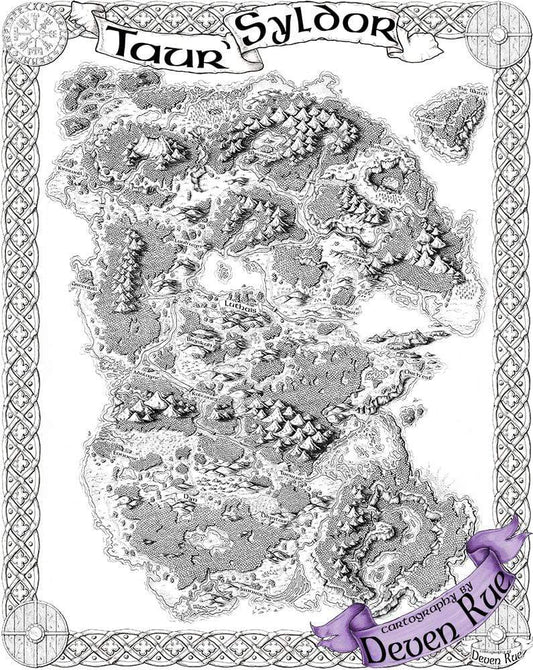 Taur'Syldor Printed Map Prop Maps With text Deven Rue